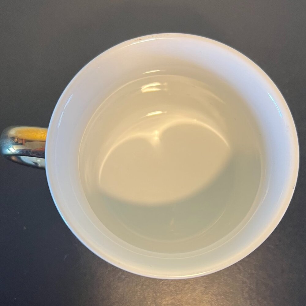 Burton + BURTON  Horizontal Metallic Gold Striped Ceramic Coffee Tea Mug Cup - Picture 10 of 12